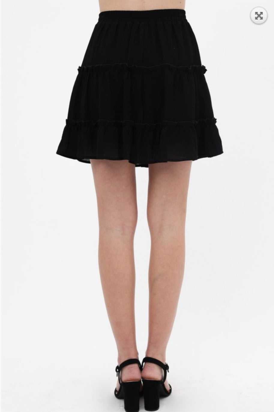 Radiant Ruffle Mini Skirt